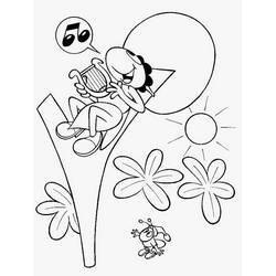 Dibujo para colorear: La Cigarra y la Hormiga (Cuentos de Hadas e Historias) #191449 - Dibujos para Colorear e Imprimir Gratis
