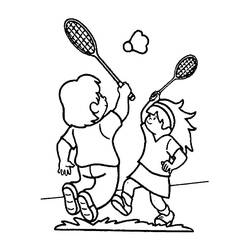 Dibujo para colorear: Bádminton (Deportes) #177037 - Dibujos para Colorear e Imprimir Gratis