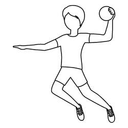Dibujo Balonmano (Deportes) #210794 para imprimir y colorear