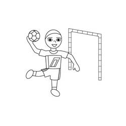 Dibujo Balonmano (Deportes) #210798 para imprimir y colorear