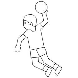 Dibujo Balonmano (Deportes) #210804 para imprimir y colorear