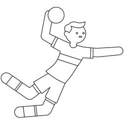 Dibujo Balonmano (Deportes) #210806 para imprimir y colorear