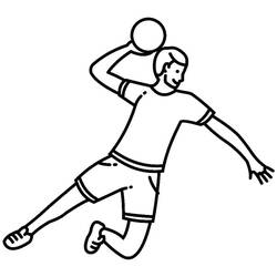 Dibujo Balonmano (Deportes) #210820 para imprimir y colorear