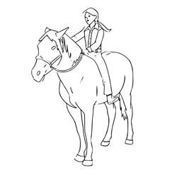 Dibujo Equitación (Deportes) #193438 para imprimir y colorear