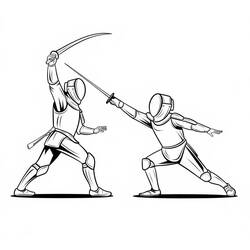 Dibujo Esgrima (Deportes) #217669 para imprimir y colorear