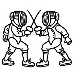 Dibujo Esgrima (Deportes) #217673 para imprimir y colorear