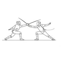 Dibujo Esgrima (Deportes) #217679 para imprimir y colorear