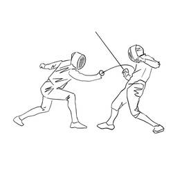 Dibujo Esgrima (Deportes) #217686 para imprimir y colorear