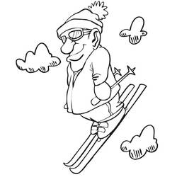 Dibujo para colorear: Esquí (Deportes) #198394 - Dibujos para Colorear e Imprimir Gratis