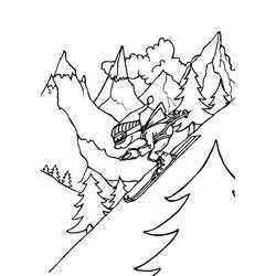 Dibujo para colorear: Esquí (Deportes) #198395 - Dibujos para Colorear e Imprimir Gratis