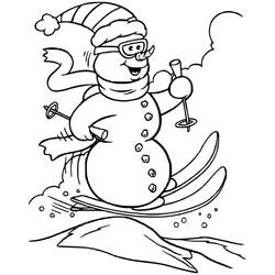 Dibujo para colorear: Esquí (Deportes) #198431 - Dibujos para Colorear e Imprimir Gratis