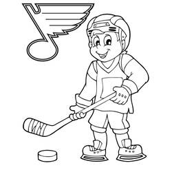 Dibujos para colorear: Hockey - Dibujos para Colorear e Imprimir Gratis