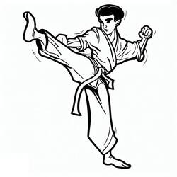 Dibujo para colorear: Kung Fu (Deportes) #192428 - Dibujos para Colorear e Imprimir Gratis