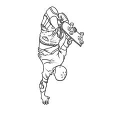 Dibujo para colorear: Monopatín (Deportes) #139295 - Dibujos para Colorear e Imprimir Gratis