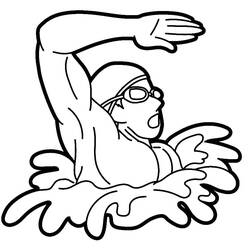 Dibujo Natación (Deportes) #192703 para imprimir y colorear