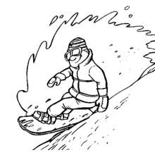 Dibujo para colorear: Tabla de Nieve (Deportes) #143808 - Dibujos para Colorear e Imprimir Gratis