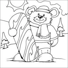 Dibujo para colorear: Tabla de Nieve (Deportes) #143814 - Dibujos para Colorear e Imprimir Gratis