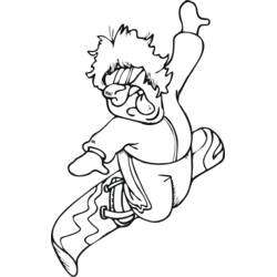 Dibujo Tabla de Nieve (Deportes) #143831 para imprimir y colorear