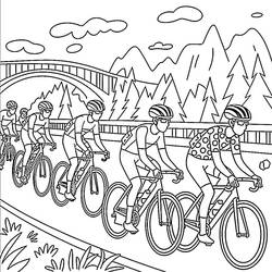 Dibujos para colorear: Tour de Francia - Dibujos para Colorear e Imprimir Gratis