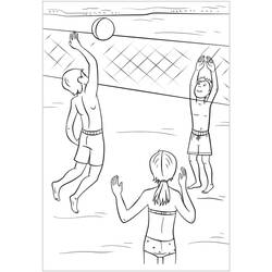 Dibujo Voleibol (Deportes) #177001 para imprimir y colorear