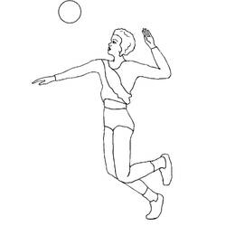 Dibujo Voleibol (Deportes) #177009 para imprimir y colorear