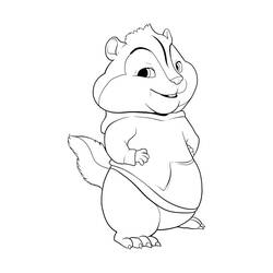 Dibujo para colorear: Alvin y the Chipmunks (Dibujos Animados y Series Animadas) #128239 - Dibujos para Colorear e Imprimir Gratis