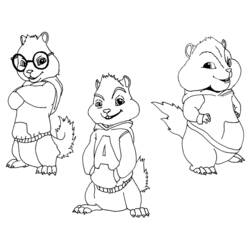 Dibujo para colorear: Alvin y the Chipmunks (Dibujos Animados y Series Animadas) #128241 - Dibujos para Colorear e Imprimir Gratis