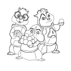 Dibujo para colorear: Alvin y the Chipmunks (Dibujos Animados y Series Animadas) #128244 - Dibujos para Colorear e Imprimir Gratis
