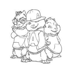 Dibujo para colorear: Alvin y the Chipmunks (Dibujos Animados y Series Animadas) #128245 - Dibujos para Colorear e Imprimir Gratis