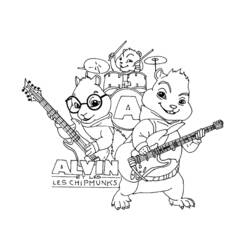 Dibujo para colorear: Alvin y the Chipmunks (Dibujos Animados y Series Animadas) #128246 - Dibujos para Colorear e Imprimir Gratis