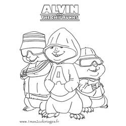 Dibujo para colorear: Alvin y the Chipmunks (Dibujos Animados y Series Animadas) #128248 - Dibujos para Colorear e Imprimir Gratis