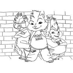 Dibujo para colorear: Alvin y the Chipmunks (Dibujos Animados y Series Animadas) #128251 - Dibujos para Colorear e Imprimir Gratis
