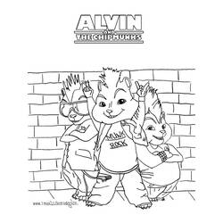 Dibujo para colorear: Alvin y the Chipmunks (Dibujos Animados y Series Animadas) #128263 - Dibujos para Colorear e Imprimir Gratis