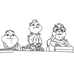 Dibujo para colorear: Alvin y the Chipmunks (Dibujos Animados y Series Animadas) #128276 - Dibujos para Colorear e Imprimir Gratis