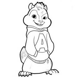 Dibujo para colorear: Alvin y the Chipmunks (Dibujos Animados y Series Animadas) #128282 - Dibujos para Colorear e Imprimir Gratis