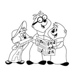 Dibujo para colorear: Alvin y the Chipmunks (Dibujos Animados y Series Animadas) #128300 - Dibujos para Colorear e Imprimir Gratis