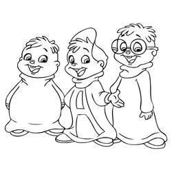 Dibujo para colorear: Alvin y the Chipmunks (Dibujos Animados y Series Animadas) #128304 - Dibujos para Colorear e Imprimir Gratis
