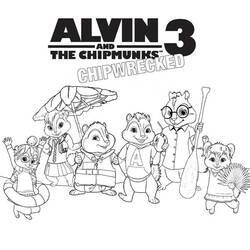 Dibujo para colorear: Alvin y the Chipmunks (Dibujos Animados y Series Animadas) #128338 - Dibujos para Colorear e Imprimir Gratis