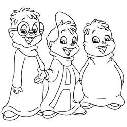 Dibujo para colorear: Alvin y the Chipmunks (Dibujos Animados y Series Animadas) #128367 - Dibujos para Colorear e Imprimir Gratis