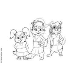 Dibujo para colorear: Alvin y the Chipmunks (Dibujos Animados y Series Animadas) #128399 - Dibujos para Colorear e Imprimir Gratis