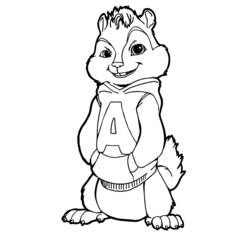 Dibujo para colorear: Alvin y the Chipmunks (Dibujos Animados y Series Animadas) #128437 - Dibujos para Colorear e Imprimir Gratis