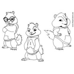 Dibujos para colorear: Alvin y the Chipmunks - Dibujos para Colorear e Imprimir Gratis