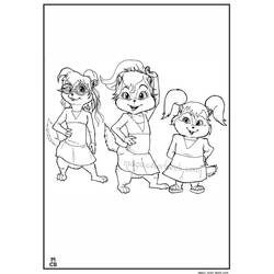 Dibujo para colorear: Alvin y the Chipmunks (Dibujos Animados y Series Animadas) #128444 - Dibujos para Colorear e Imprimir Gratis