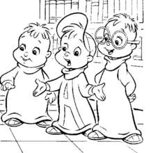 Dibujo Alvin y the Chipmunks (Dibujos Animados y Series Animadas) #128456 para imprimir y colorear