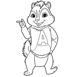 Dibujo para colorear: Alvin y the Chipmunks (Dibujos Animados y Series Animadas) #128462 - Dibujos para Colorear e Imprimir Gratis