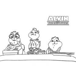 Dibujo para colorear: Alvin y the Chipmunks (Dibujos Animados y Series Animadas) #128464 - Dibujos para Colorear e Imprimir Gratis