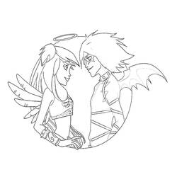 Dibujo para colorear: Amigos Ángeles (Dibujos Animados y Series Animadas) #198247 - Dibujos para Colorear e Imprimir Gratis