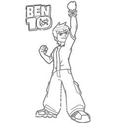 Dibujo para colorear: Ben 10 (Dibujos Animados y Series Animadas) #40417 - Dibujos para Colorear e Imprimir Gratis