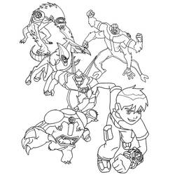 Dibujo para colorear: Ben 10 (Dibujos Animados y Series Animadas) #40424 - Dibujos para Colorear e Imprimir Gratis
