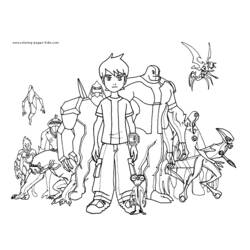 Dibujo para colorear: Ben 10 (Dibujos Animados y Series Animadas) #40426 - Dibujos para Colorear e Imprimir Gratis
